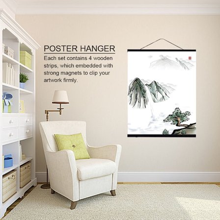 Moderne Magnetisk Sagflis Bilderamme Foto DIY Plakat Rull Trykk Kunstverk Henger (50cm)