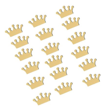 Veggklistremerke for dekorasjon 18 stk. Gullfarget kroneform 3D-veggdekalsett [HK]