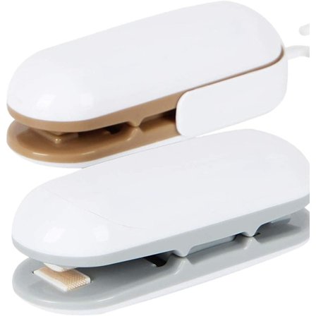 2 st Mini Sealer, Mini Bag Sealer, Heat Sealer, Portabel förseglingsmaskin, 2 i 1 Heat Sealer och Cutter
