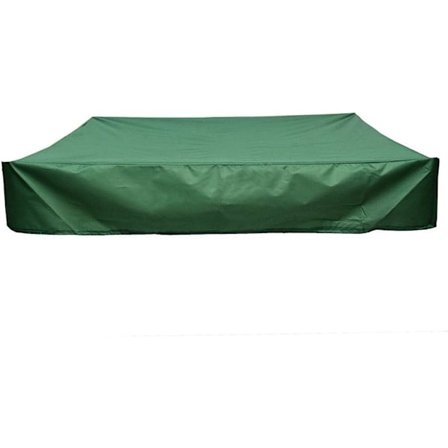 Sandkasse Trekk Vanntett Støvtett UV-beskyttelse Firkantet Trekk med snøring for sandkasse, leker og møbler grønn