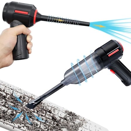 3-i-1 datamaskin støvsuger, trykkluft støvblåser, bærbar håndholdt støvsuger trådløs, tastatur rengjøringssett, elektrisk sprayluftboks for PC