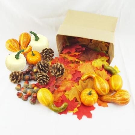 172 deler/sett Høstferiedekorasjon Pumper og lønnekegler Blad Thanksgiving Eikenøtter Høst Halloween Høstbankett Furu U8v3