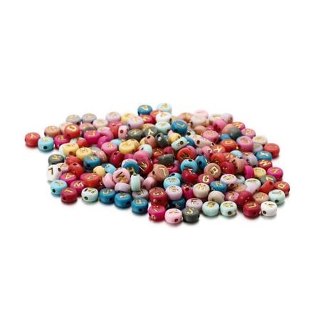 1000 stk akryl alfabet bokstavperler runde perler 7mm bokstavperler i bulk for DIY armbånd halskjede håndverk smykkefremstilling (FMY)