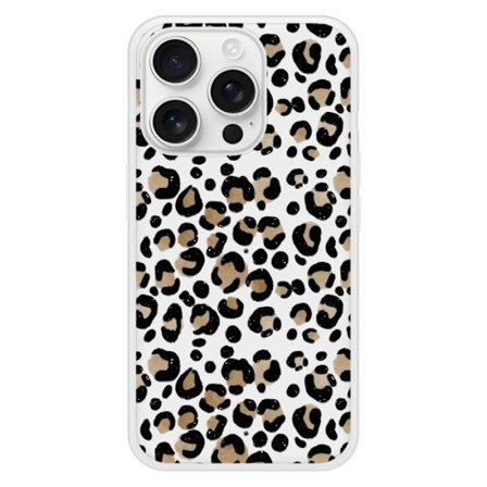 Siliconförstärkt tryckt skal kompatibelt med Apple iPhone 16 Pro Leopard