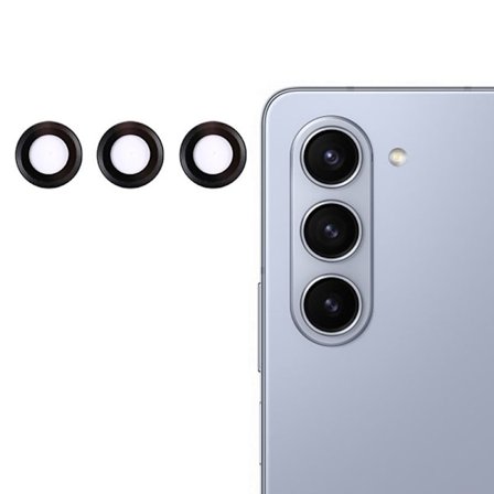 Samsung Galaxy Z Fold 5 Kameraskydd Härdat Glas - Svart