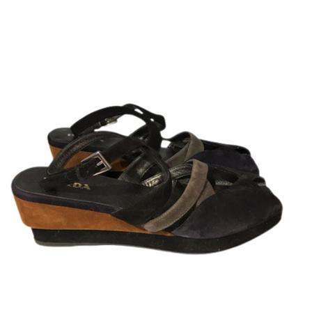 Prada Vintage Pre-owned sandałyy , Zwart , Dames , Maat: 40 EU Vintage Schoenen