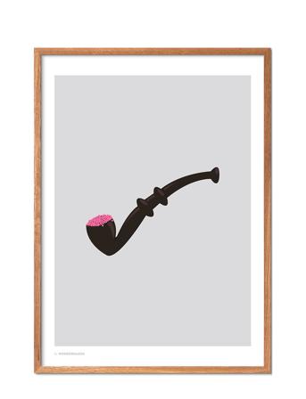 Lakridspiben Grey Patterned Poster & Frame