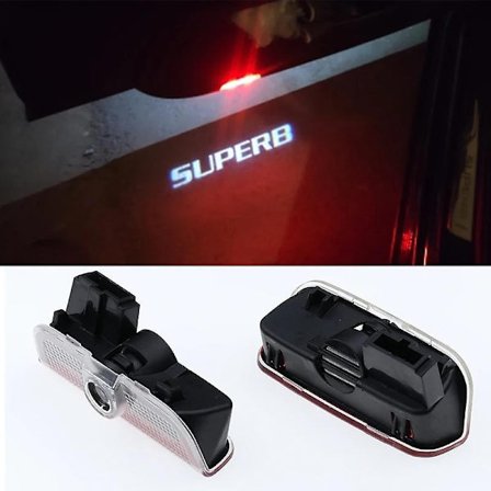 LED Dørlys Spøkelse Logo Projektor Courtesy Lys Passer for Skoda Superb 2 MK2 Superb 3 2009-2018 Bildeler Dekorasjon-WELLNGS