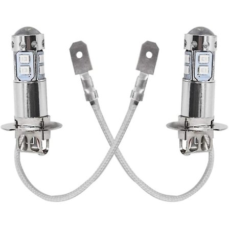 2 kpl Xtreme Super Bright Led H3 -sumuvalopolttimot - Suuritehoinen Cob Universal H3 Led -polttimo Led-sumuvalopolttimot Lampun vaihto - 10000k Deep 