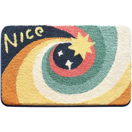 Badrumsmattor Halkfri Badrumsmatta Svart Vit Mjuk Fluffig Mikrofiber Badrumsgolvmatta Vattenabsorberande Tvättbara Badkarsduschmattor 40x60cm Bmx