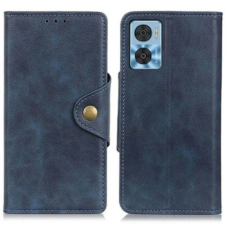 Alpha läder Motorola Moto E22i / Motorola Moto E22 fodral - Blå