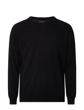 Dean Merino Crew Neck Sweater Tops Knitwear Round Necks Black Lexington Clothing