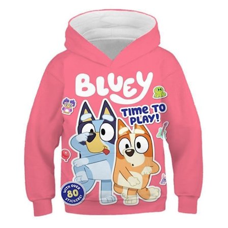 2024 Ny Blå Blå Blå Bingo Söt Pojkar Hoodie Realistisk 3D Tryckt Grafisk Huvtröja Flicka