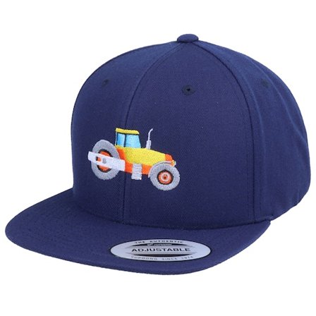 Kiddo Cap - Blauw snapback Cap - Kids Road Roller Navy Snapback @ Hatstore