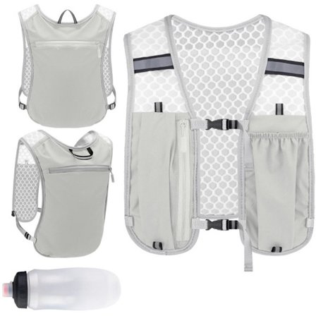 Hydreringsløbevest med telefonholder Ultralet Holdbar Reflekterende Striber Kompatibel med Shuihu Grijs