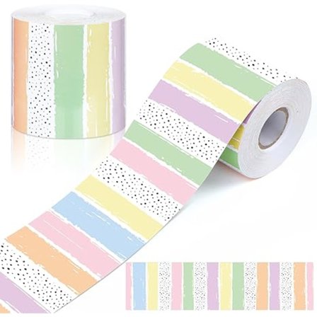 7,5cmx18m Klassrum Anslagstavla Kant 20 Meter Polk Dot Ränder Rak Rullad Trim Klassrum Kanter för Anslagstavla Dekorationer Skola Hem(P