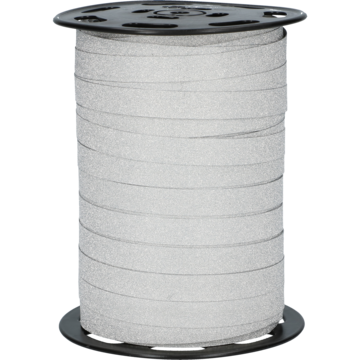GAVEBÅND GLITTER SØLV 10MM
