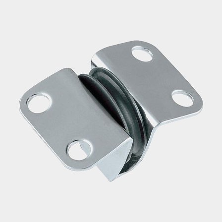 Ronstan Genomföringsblock för 3 mm vajer och lina i rostfritt stål, falluttag för segelbåt och rigg, silverfärg