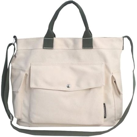 Lærreds mulepose til kvinder stor crossbody mulepose med flere lommer lærreds crossbody taske tophåndtag skuldertaske arbejds muleposer