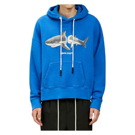 Palm Angels Men; Clothing Sweatshirts , Blauw , Heren , Maat: M