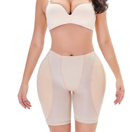 Naisten lantiota parantava muotoileva alusasu - Tekopakarapehmustetut alushousut lantiodipin korjaamiseen ja pakaroiden kohottamiseen L Apricot