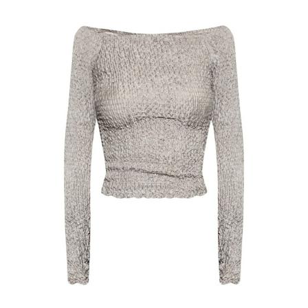 Samsøe Samsøe, Blouses Grijs, Dames, Maat:M,stof