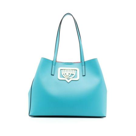 Chiara Ferragni Collection, Niebieska duża torebka Niebieski, Kobieta, Rozmiar: ONE Size