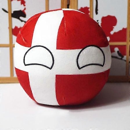 Polandball Pehmolelu Pallo Malli Lelu Tyyny Tanska (FMY) 9cm