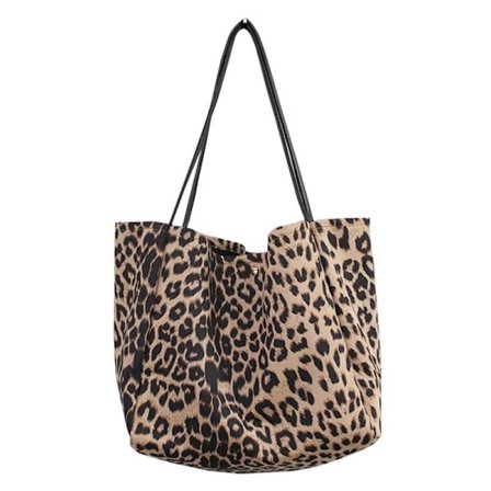 Vintage Tote Bag Leopard Print Shopping Bag