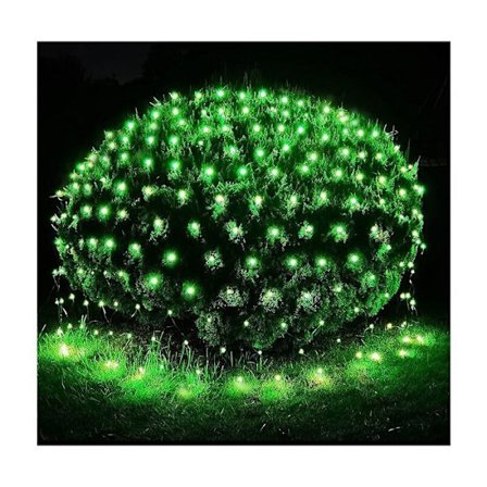 192 LED Nät Ljusslinga 3M x 2M 8 Lägen Vattentät för Jul- och Trädgårdsdekoration Grön YYV