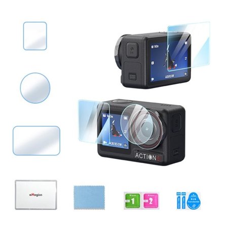 Hærdet skærm- og linsebeskytter til DJI Osmo Action 5 Pro