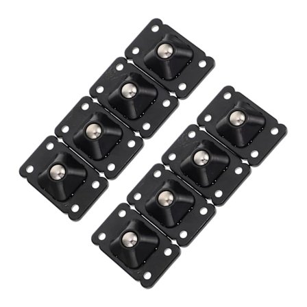 Låda med 8 st självhäftande universalhjul, klisterrullar, snurrande hjul, metallpasta, minirullar, svängbara hjul, rullhjul