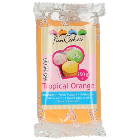 Sokerimassa Tropical Orange 250 g