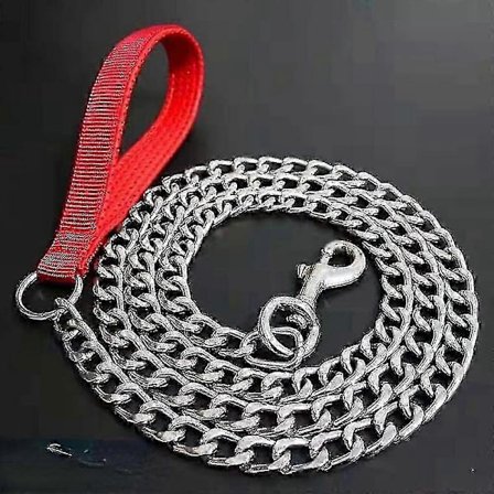 Anti-bitt hundebånd i jernkjetting pluss skum anti-skli for små, mellomstore og store hunder