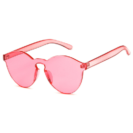 Vaaleanpunaiset läpikuultavat edittomat aurinkolasit