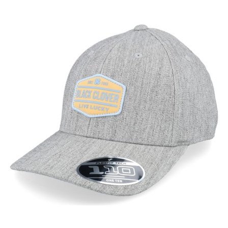 Black Clover - Grå adjustable Keps - Chapel Grey W Patch Adjustable @ Hatstore