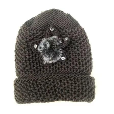 Vinterstickmössa Medelålders cap GRÅ grey