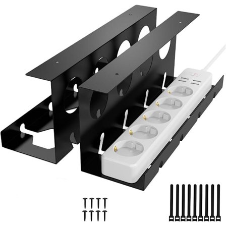 Kabelstyring, Kabelstyring under Bord, Skrivebordskabelstyring, Kabelbakke, Skrivebordskabelorganisering