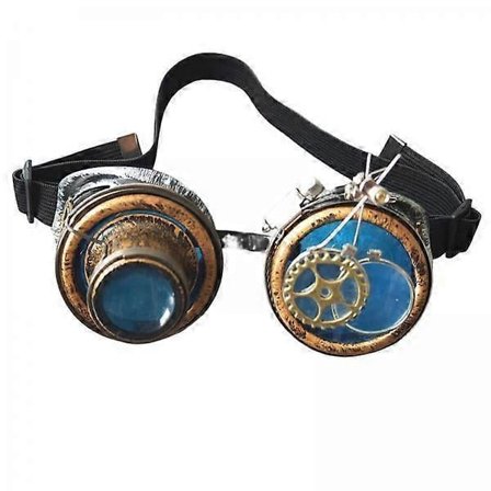 2xFashion Steampunk Briller Herre Rekvisitter Punk Farvede Briller