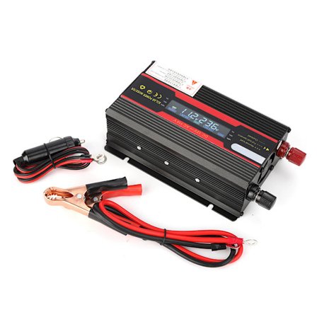 600W Bilströmspänningsomvandlare Konverter Transformator 12V till 110V LCD-display