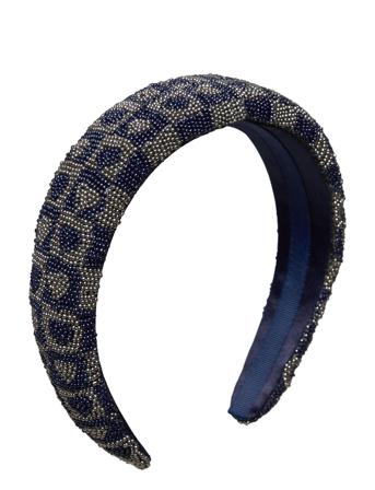 Prudence Beaded Hairbrace Accessories Hair Accessories Hair Band Sininen Becksöndergaard