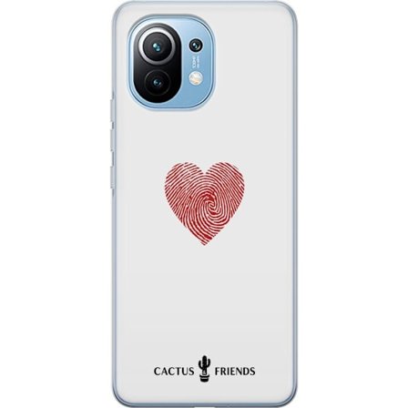 Kompatibelt Mobildeksel til Xiaomi Xiaomi Mi 11 Cactus and Friends - Fingerprint Love