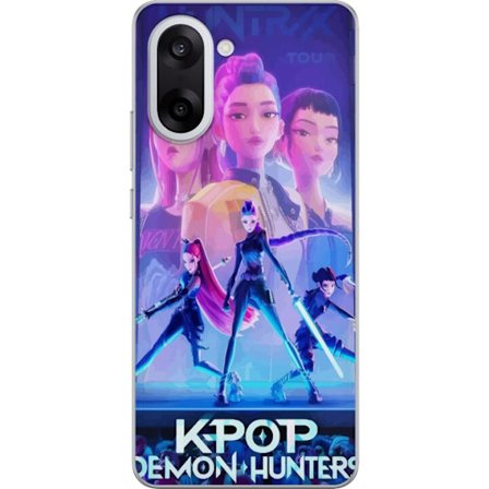 Kompatibelt Mobildeksel til OnePlus Nord CE5 K-Pop Demon Hunters handling med futuristiske heltinner, neonlys og animeenergi som skaper en dramatisk o