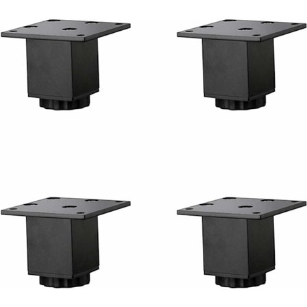 4 stk. (5 cm/2 tommer) Høydejusterbare møbelben i aluminiumlegering