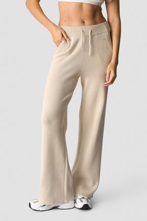 Soft Knit Oversized Pants Light Beige