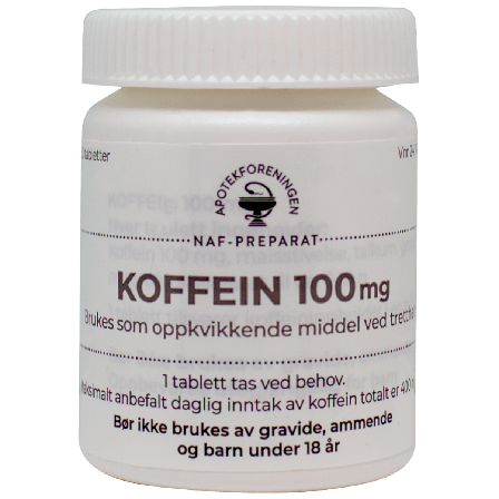 NAF Koffein 100 mg tabletter 50 stk