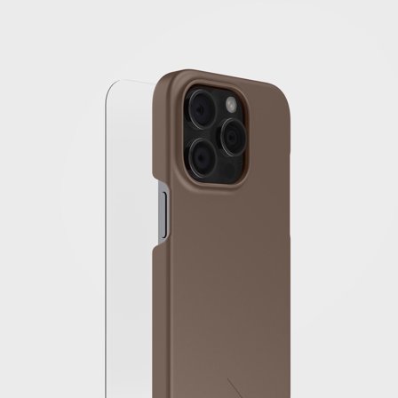 Earth Brown telefonfodral & skärmskyddspaket | agood, iPhone 14 Pro