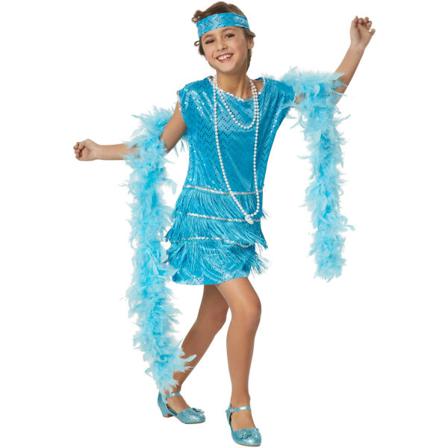 Tectake Maskeraddräkt Liten Broadwaystjärna Blue 128 (7-8y)