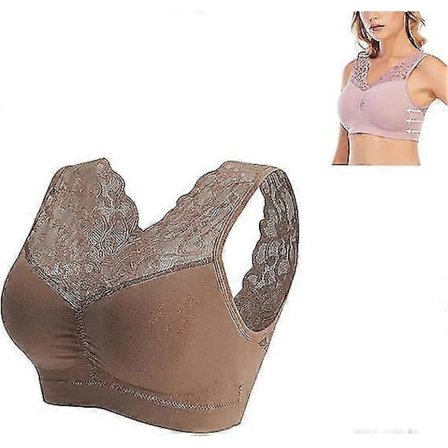 Guoguo Anti-hängebyst-BH, Nula BH Anti-häng, plus Size Spets Andningsbar Sov-sport-BH Trådlös Anti-häng-BH