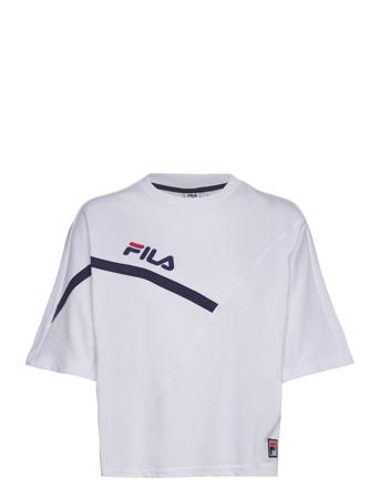 Zug Cropped Wide Tee Sport Women Sport Clothing Sports Tops & T-shirts Sport T-shirts White FILA